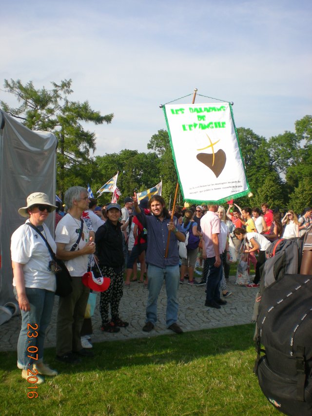 La bannière des Baladins à Cracovie