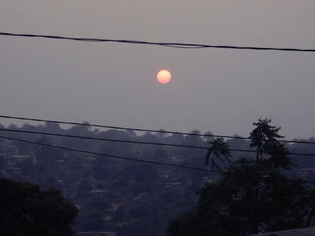 Soleil couchant sur Righini